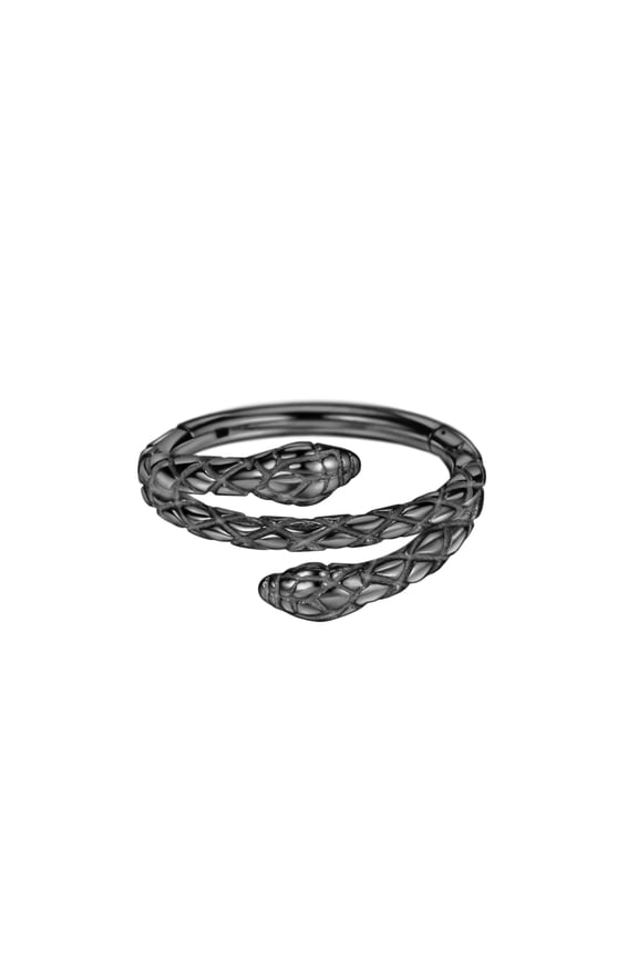 10mm Snake Conch Earrings for Women Mens 16g Piercing Jewelry Black Surgical Steel Conch Hoop 16 Gauge Halloween Jewelry