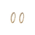 thumbnail image 1 of FANSING 10mm Surgical Steel Endless Rose Gold Hoop Earrings for Women Cartilage Earring Hoop Rook Helix Piercing Earrings for Men, 1 of 5