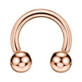 thumbnail image 1 of FANSING 16g 6mm Rose Gold Surgical Steel Horseshoe Septum Rings 16 Guage Internally Threaded Circular Barbell with Removable Ball Ends, 1 of 3