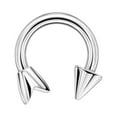 thumbnail image 1 of FANSING 16g 6mm Surgical Steel Horseshoe Septum Rings 16 Guage Internally Threaded Circular Barbell with Removable Arrow End, 1 of 2