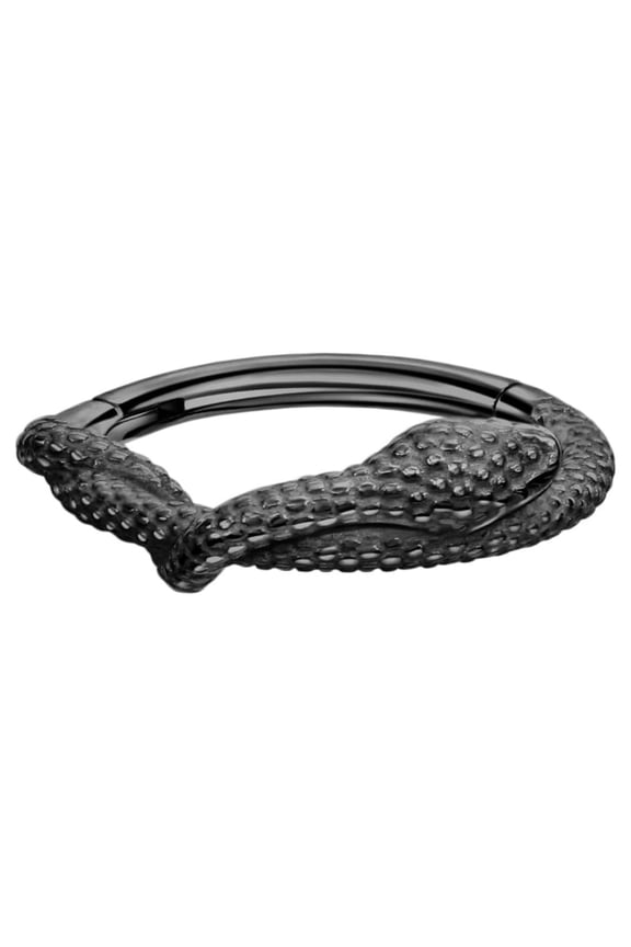 16g Black Surgical Steel Conch Rings Hoop 16 Gauge Snake Conch Piercing Jewelry 10mm