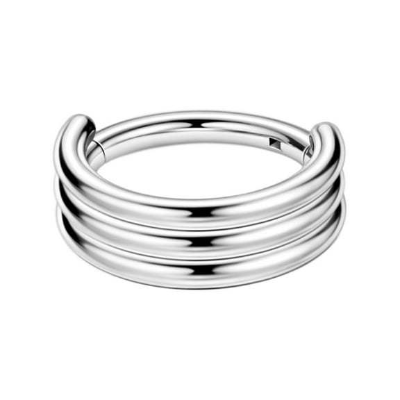 FANSING 16g Conch Piercing Jewelry 16 Gauge Septum Rings Hoop Surgical Steel 12mm Helix Earrings Hoop Three Stacking Rings for Single Ear Piercing Hole