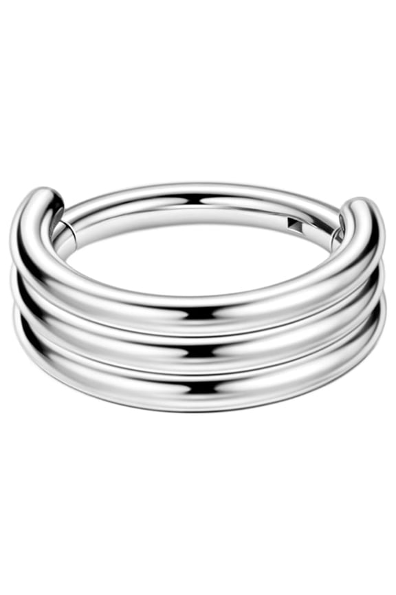 16g Helix Piercing Jewelry 16 Gauge Septum Rings Hoop Surgical Steel 8mm Cartilage Earrings Hoop Three Stacking Rings for Single Ear Piercing Hole