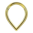 thumbnail image 1 of FANSING Gold Titanium Teardrop Septum Rings 16 Gauge Septum Jewelry 8mm Septum Hoop 16g Septum Rings, 1 of 3