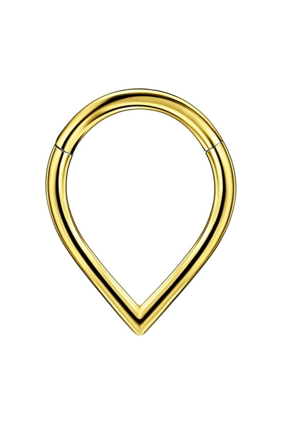 Gold Titanium Teardrop Septum Rings 16 Gauge Septum Jewelry 8mm Septum Hoop 16g Septum Rings