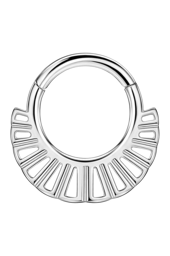 Hollowed-out Septum Rings 16g Septum Jewelry 8mm Septum Hoop 16 Gauge Septum Clicker Surgical Steel Septum Piercing Rings