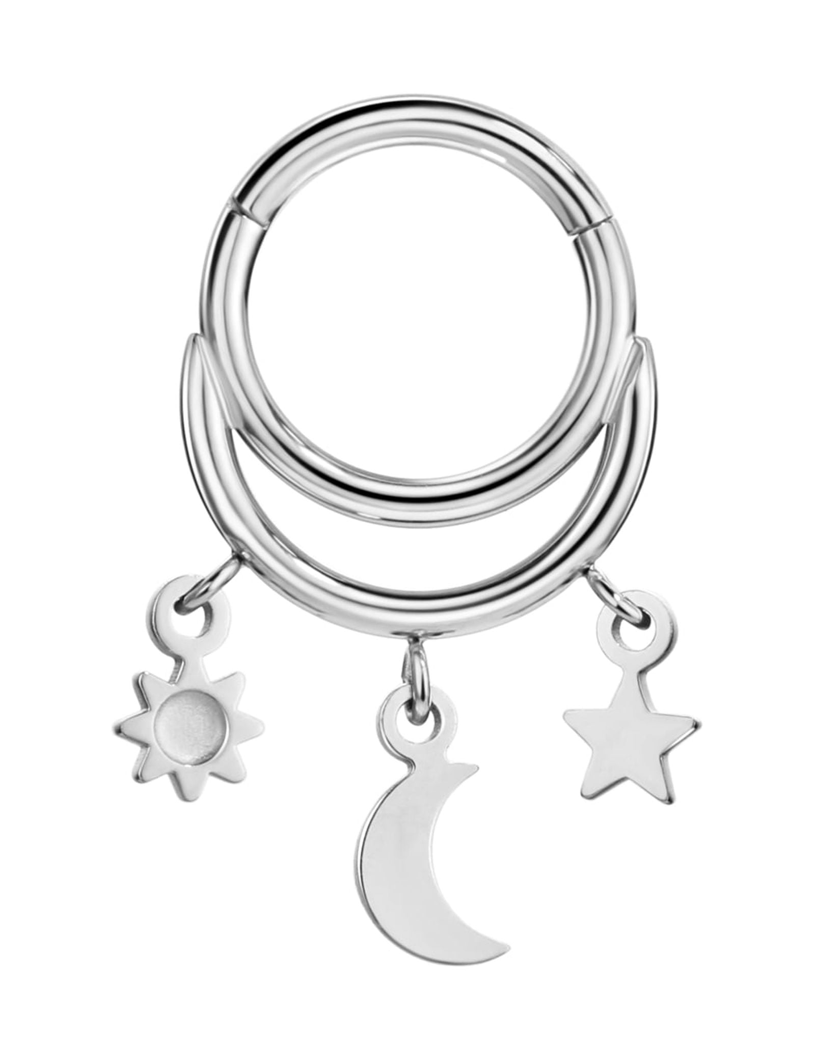 FANSING Sun Moon Star Septum Jewelry 16g Septum Ring Surgical