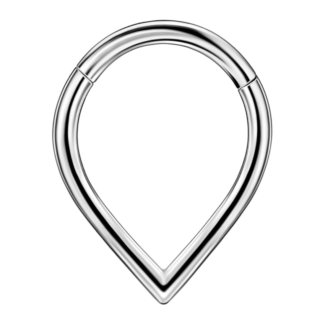 Fansing Surgical Steel Teardrop Septum Rings 16 Gauge Septum Jewelry