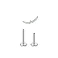 thumbnail image 1 of FANSING Threadless Earring 20 Gauge Cartilage Earring Surgical Steel 20g Crescent Moon Push Pin Labret Jewelry Piercing Stud 6mm/8mm, 1 of 4