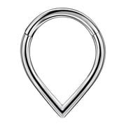 FANSING Titanium Teardrop Septum Rings 16 Gauge Septum Jewelry 10mm Septum Hoop 16g Septum Rings