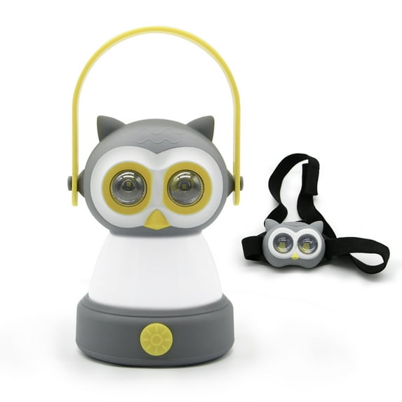 FANT.LUX Owl Themed Headlamp and Lantern Combo for Camping Outdoor Equipment Battery Powered Lightweight Tent Lamp