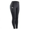 thumbnail image 1 of FANTADOOL High Elastic Leggings Pant Women Solid Stretch Compression Sportswear Casual Yoga Jogging Leggings Pants With Pocket, 1 of 1