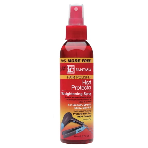 Fantasia Hair Polisher Heat Protector Straightening Spray, 6 oz0