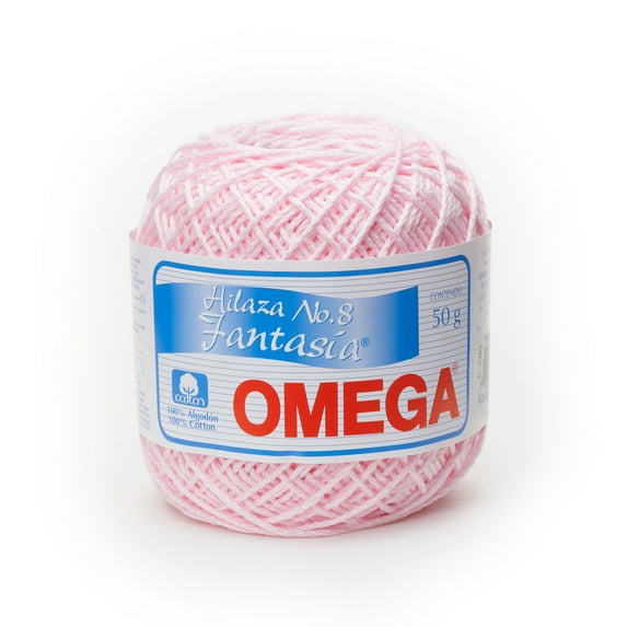 FANTASIA NO.8 [50grs] by Omega - 100% Mercerized Cotton Yarn Great for Thick Crochetting - Color: 08 - Baby Pink 280