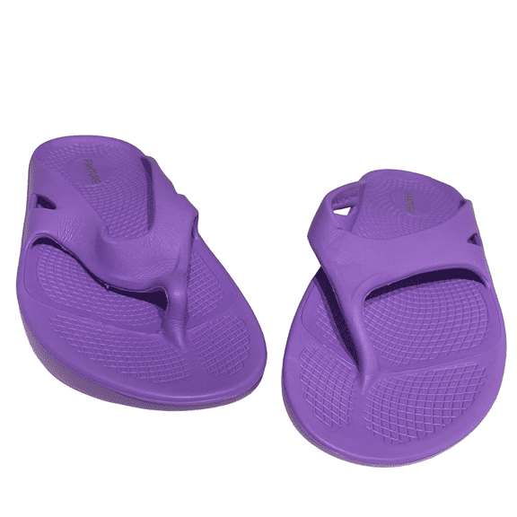 FANTURE Light Women's Ultra Soft Cushioning Thong Flip Flops Foot Pain Pressure Relief & Arch Support Recovery Slippers VIOLET 6.5/37