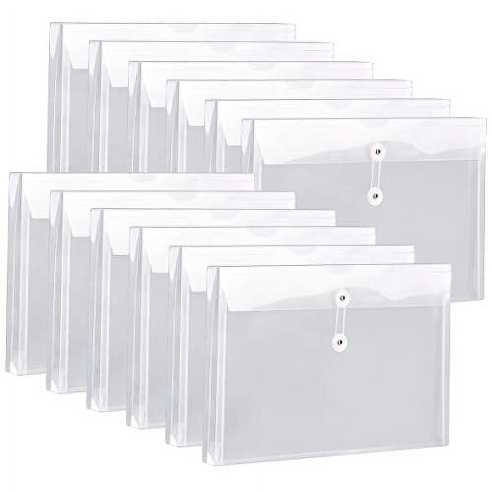 FANWU Plastic Legal Size Expandable Envelopes with String Tie Closure ...