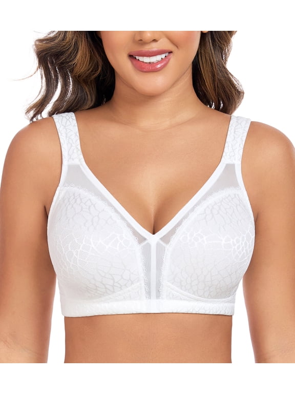 Women's Minimizer Plus Size Support Comfort Non Padded Wireless Full Figure Bra,34DD