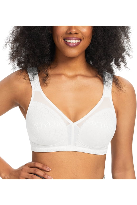 Women's Minimizer Plus Size Support Comfort Non Padded Wireless Full Figure Bra,42D