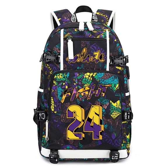 FANwenfeng Basketball KB24 Multifunction Backpack Travel Taptop Daypack Fans Bag For Men Women (B-2)