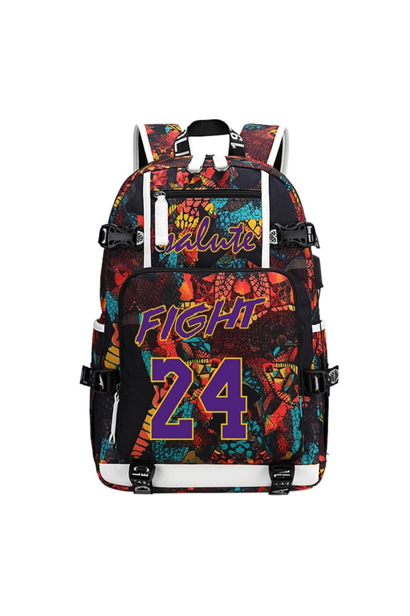 Basketball KB24 Multifunction Backpack Travel Taptop Daypack Fans Bag For Men Women (R-1)