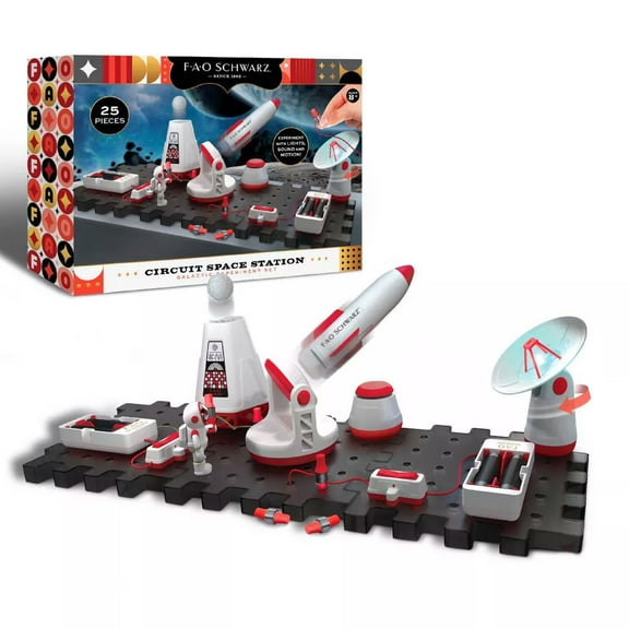 FAO SCHWARZ Space Station Circuitry Experiment Set, Gray, 2.00 x 1.88 x 3.80 inches, 087-08-0386