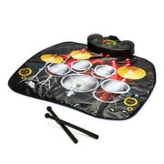 FAO Schwarz 8-Sound Electric Percussion Drum Mat + 2 Drumsticks