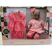 First Baby Doll Playset Soft Bodied 12 African American Doll with 2 Outfits