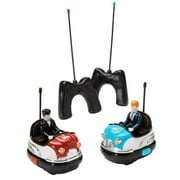FAO Schwarz Nostalgic Model 2 Bumper Cars & 2 Remote Set W/ Lights & Sound