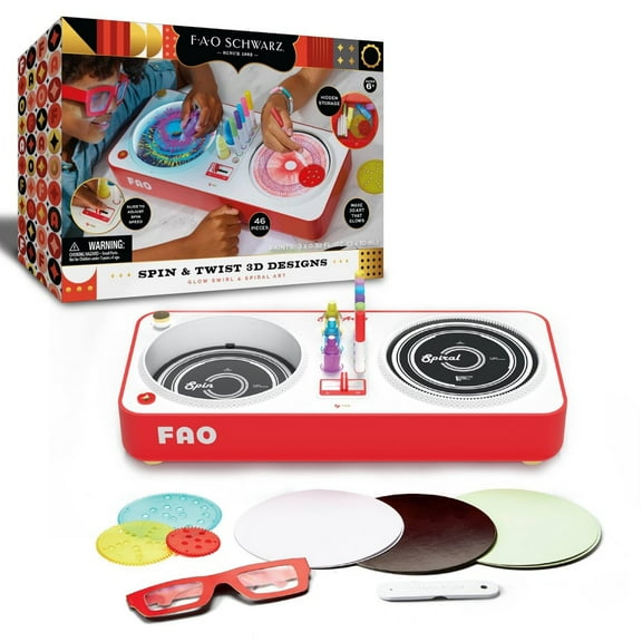 FAO Schwarz - Spin & Twist 3D Designs Glow Swirl & Spiral Kit - Age: 6 Years and up.