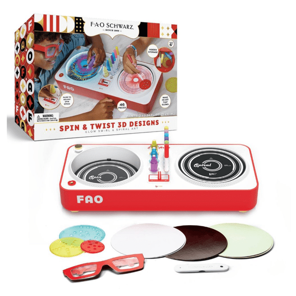 FAO Schwarz Spin & Twist 3D Designs Glow Swirl & Spiral Kit New With Box