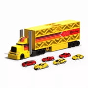 FAO Schwarz Ultimate Truck Collection 35-Piece Toy Vehicle Playset with Tracks & Cars