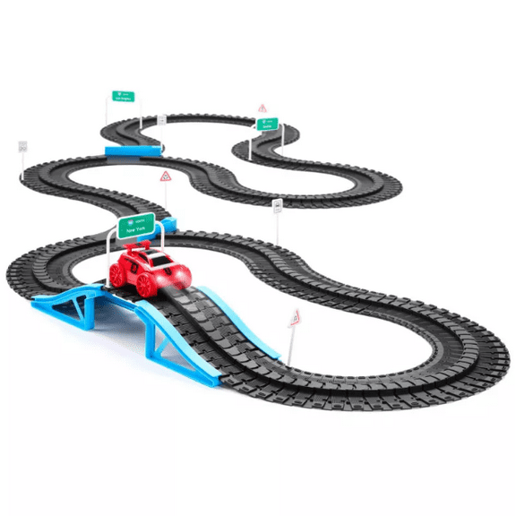 FAO Schwarz Vehicle Playset with DIY Track