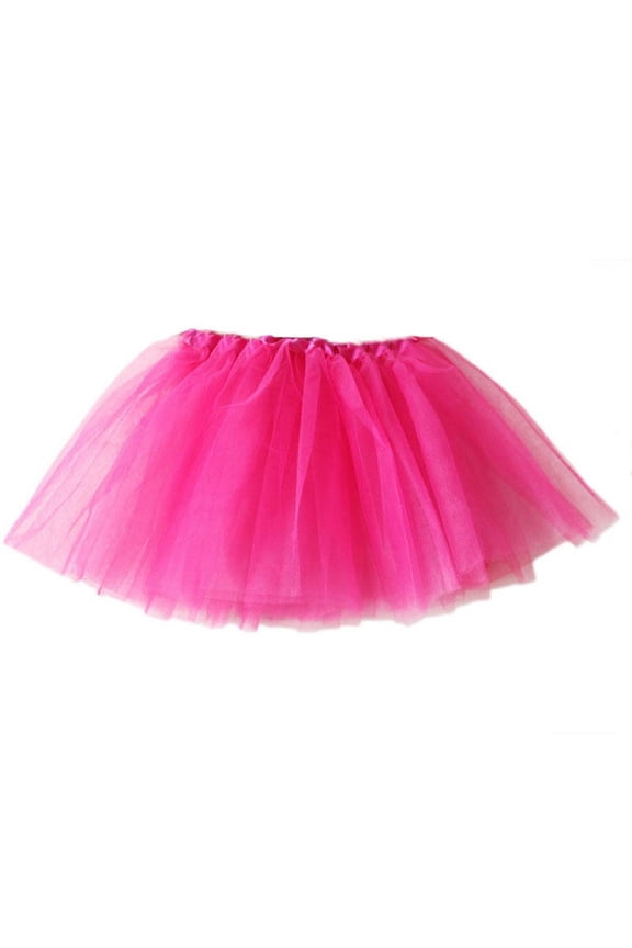 2025 Girl Princess Pettiskirt Party Ballet Tutu Skirt Mini Dress HOT/S Hot Pink S