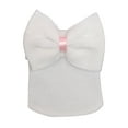 thumbnail image 1 of FAOWME Baby Bow Knot Turban Hat Toddler Hat Head Wrap Cap White 0-3 Months, 1 of 2