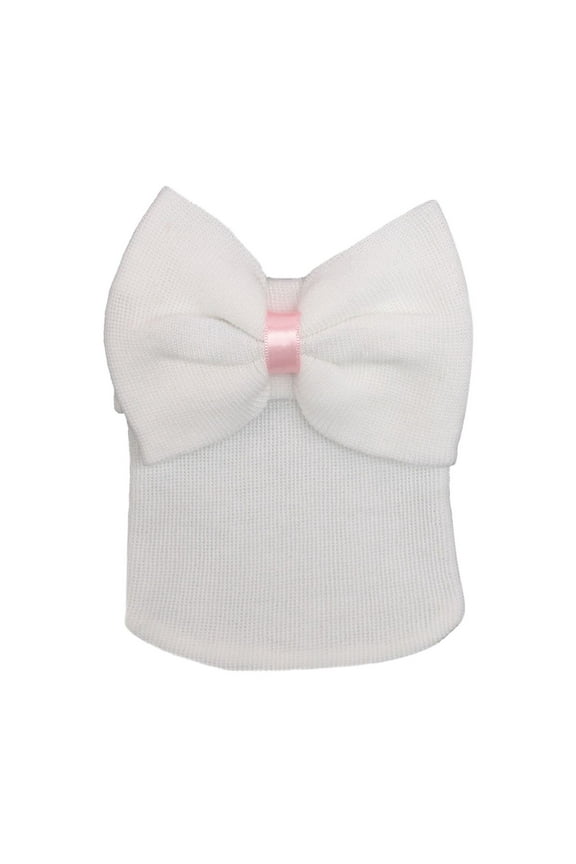 Baby Bow Knot Turban Hat Toddler Hat Head Wrap Cap White 0-3 Months