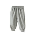 thumbnail image 1 of FAOWME Baby Boy Pants Knitted Leggings Joggers Harem Pants For Toddler Drawstring Pants Light Gray 4-5 Years, 1 of 3