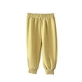 thumbnail image 1 of FAOWME Baby Boy Pants Knitted Leggings Joggers Harem Pants For Toddler Drawstring Pants Yellow 5-6 Years, 1 of 3