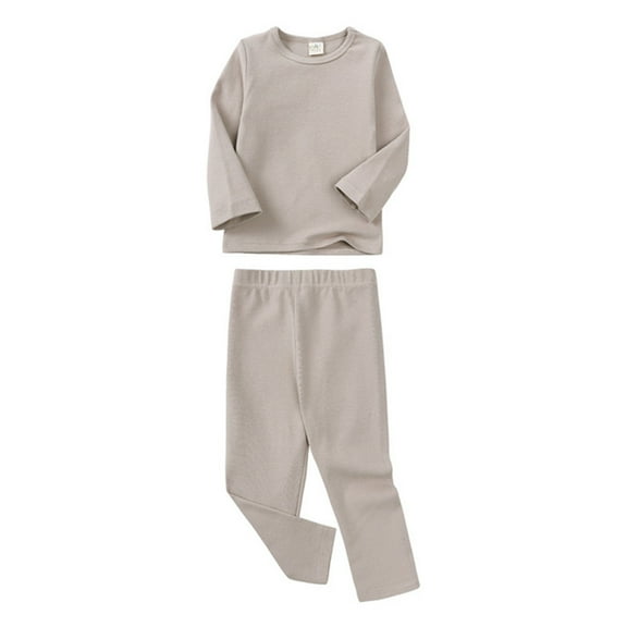 FAOWME Baby Boys Girls Long Sleeve Shirt Tops Outfits Pants Sets Kids Toddler Outfits Children Clothes For Daily Comfort O-Neck Dailywear