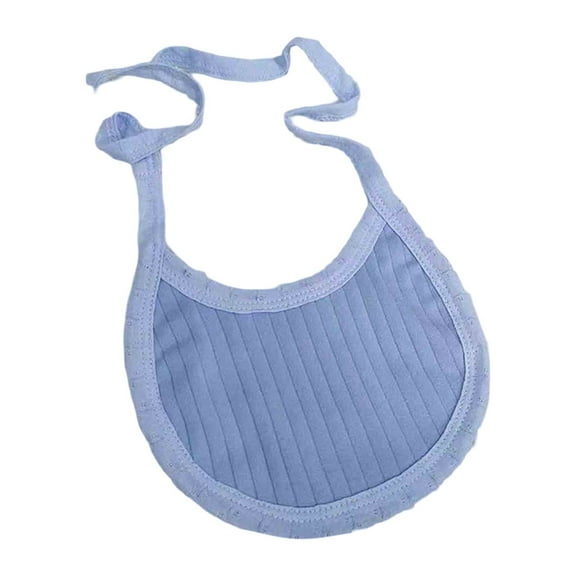FAOWME Baby Boys Girls Small Soft Bibs Baby Blue 0-1 Years