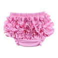 thumbnail image 1 of FAOWME Baby Covers For Girls Ruffle For Toddler Girls Solid Color Cover Baby Girl Shorts Underwear Pink 0-6 Months, 1 of 2