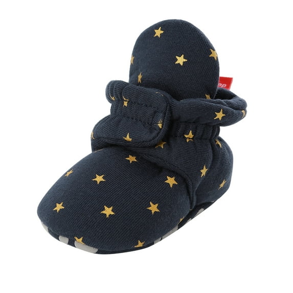 FAOWME Baby Girls Boys Soft Booties Snow Boots Shoes Toddler Warming Prewalker First Walkers Shoes Blue 6-12 Months