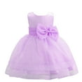 thumbnail image 1 of FAOWME Baby Girls Spring Summer Ruffle Bow Tie Sleeveless Show Lace Tulle Princess Dress Clothing 1-2 Years, 1 of 8