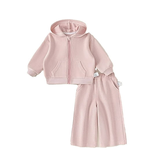 FAOWME Baby Girls Suit Coat Children 2PCS Hoodie Casual Summer Red 2-3 Years