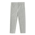 thumbnail image 1 of FAOWME Baby Girls Toddler Boys Autumn Solid Color Elastic Waist Sweatpants Pants Trousers With And Leggings Warm Pull On Pants Light Gray 6-7 Years, 1 of 3