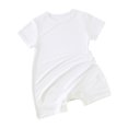 thumbnail image 1 of FAOWME Baby Romper Unisex Boys Girls Footless Short Sleeve Rompers Jumpsuit Onesie Sleep And Play Clothes White 12-18 Months, 1 of 7