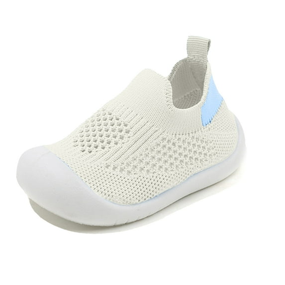 FAOWME Baby Shoes Boys Girls Breathable Non- Walking Sock Shoes First Walking Shoes With Soft Rubber Sole Toddler Slipper Sneaker Beige 0-6 Months