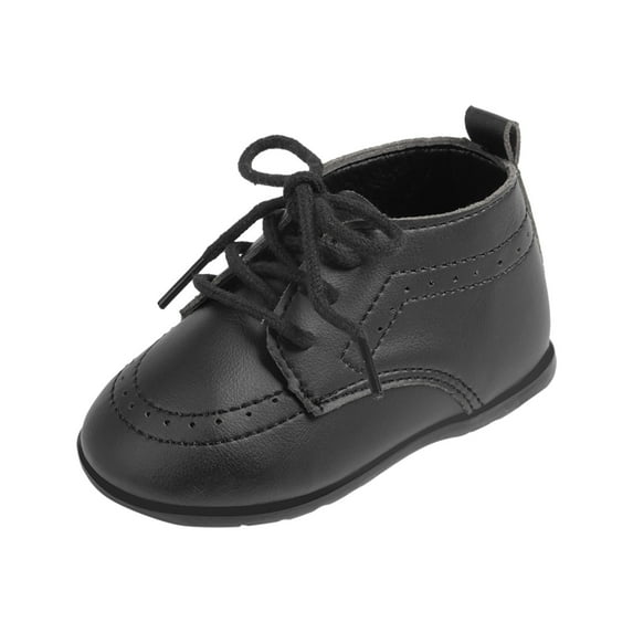 FAOWME Baby Shoes Summer 0 1 Year Old Baby Shoes Casual British Style Walking Shoes Black 0-6 Months