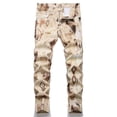 thumbnail image 1 of FAOWME Big Boys Denim Pants With Pocket High Waist Straight Fit Print Stylish Stretch Jeans Trousers For Daily Wear Khaki 3-4 Years, 1 of 6