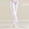 thumbnail image 1 of FAOWME Big Girls Tights Solid Color Non Soft Breathable Dance Stockings Comfortable Stretchy Thin Leggings For Performance Practice White 14-16 Years, 1 of 3