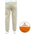 thumbnail image 1 of FAOWME Big Kids Boys Pants With Pocket Elastic Waist Solid Color Straight Fit Plush Lined Stretchy Thickened Trousers For School And Daily Wear Beige1 3-4 Years, 1 of 3